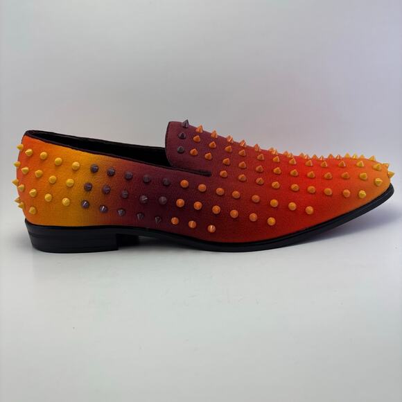 PARRAZO Premium Two Toned Orange Spiked Loafers Men’s Size 13 main image 8